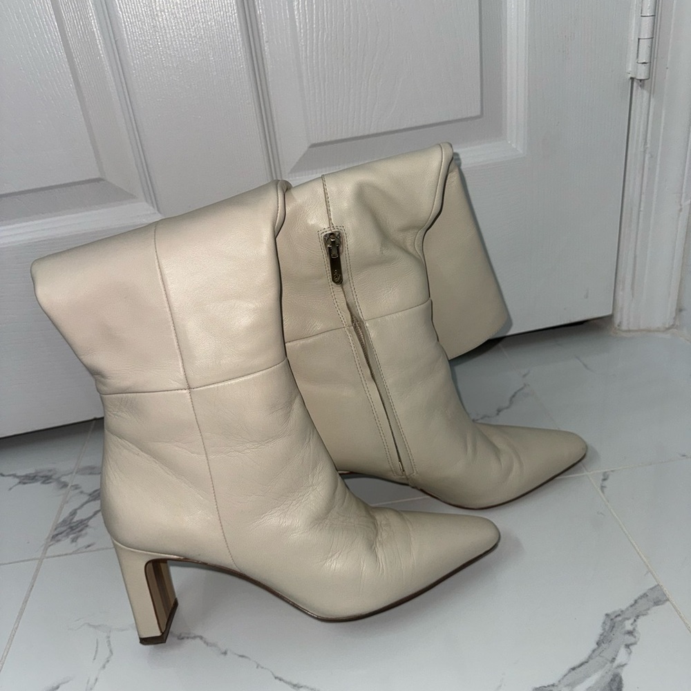 Sam Edelman Cream Leather Boots! - Picture 5 of 8